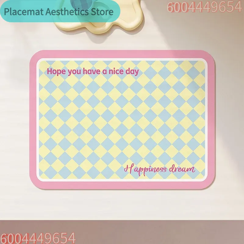Bar Mat Rubber - Rosa Abtropfmatte für Mädchen, Superabsorbierende Geschirr-Trockenmatte,