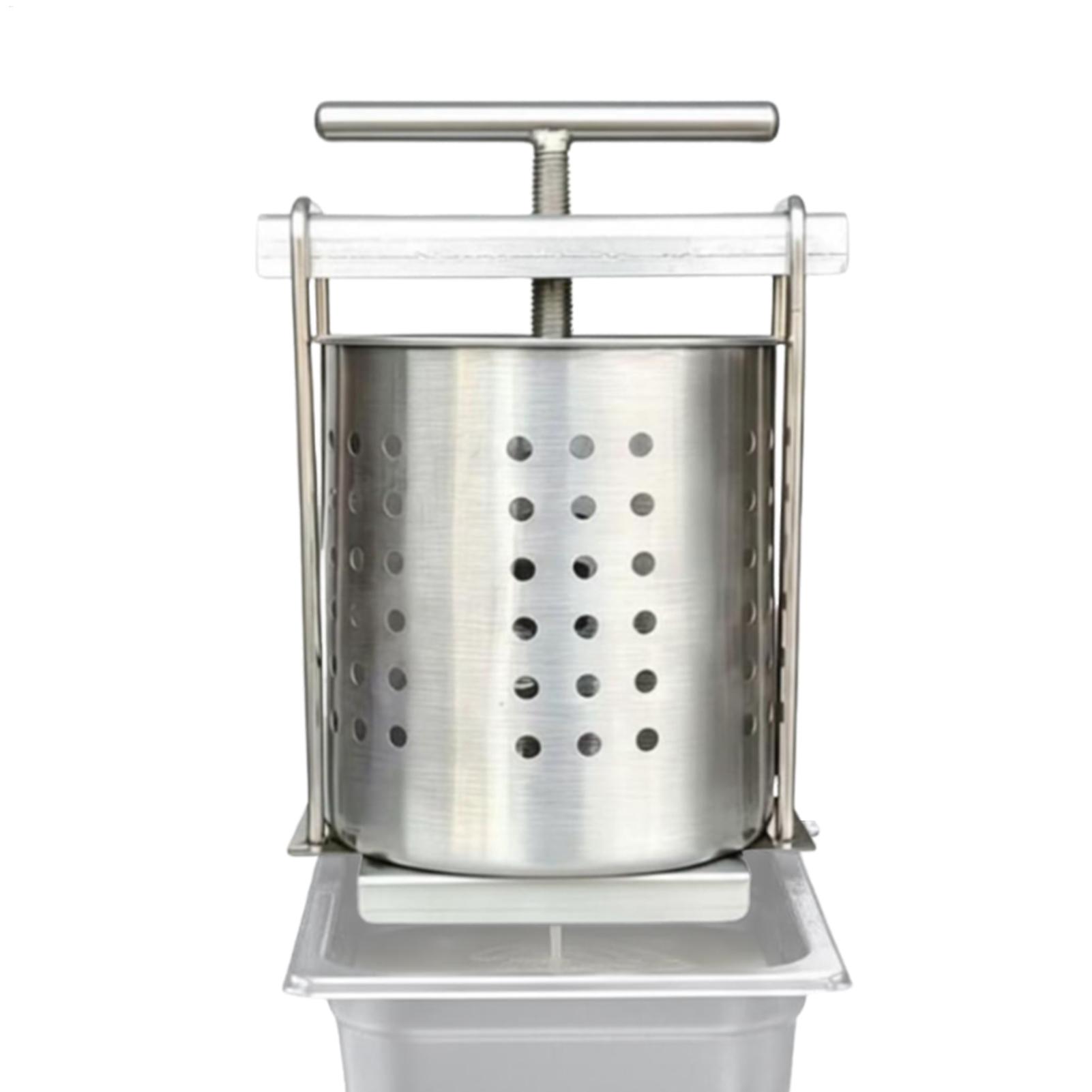 Citrus Juicer Bar - 2,5-Liter-Edelstahl-Fruchtweinpresse, Manuelle Honig- und Saftpresse, Robuste