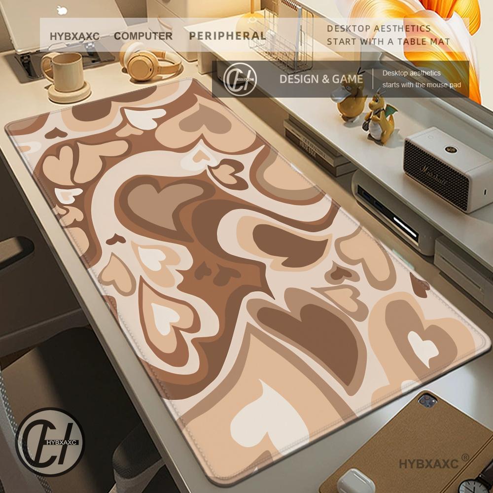 Bar Mat Rubber - Kaffee-Liebesherz Rutschfeste Mausunterlage Große Gaming-Mausmatte XL